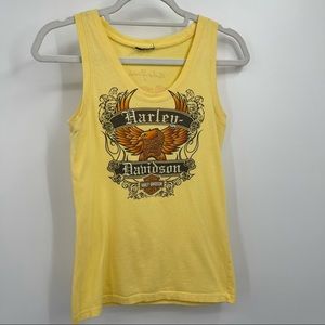 Harley Davidson Tank Top Size S Yellow
